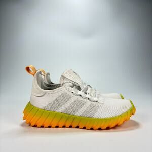 Adidas Kaptir Flow White Yellow Running Shoes Sneakers ID1451 Youth Size 13K